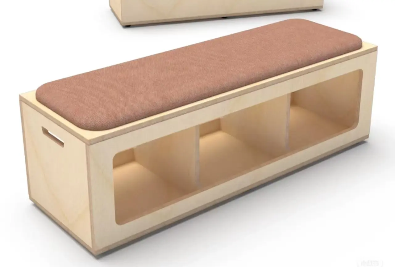 Entryway storage bench