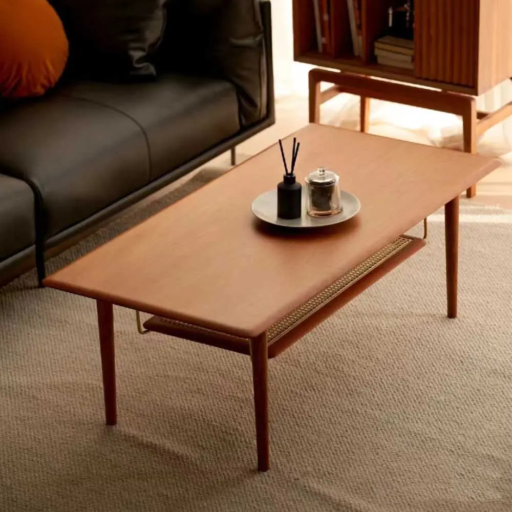 Modern Rectangular Wooden Design Coffee Table