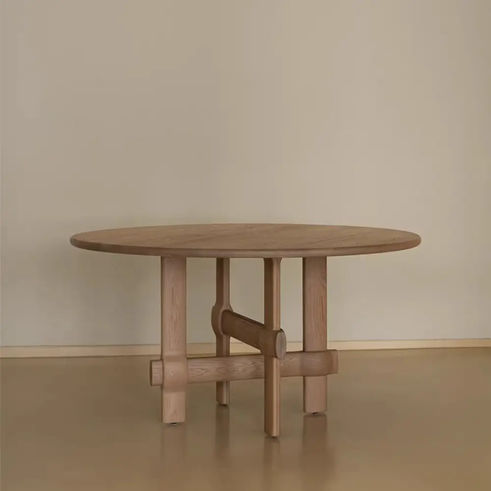 Traditional & Modern Style Round Wooden Dining Table